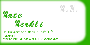 mate merkli business card